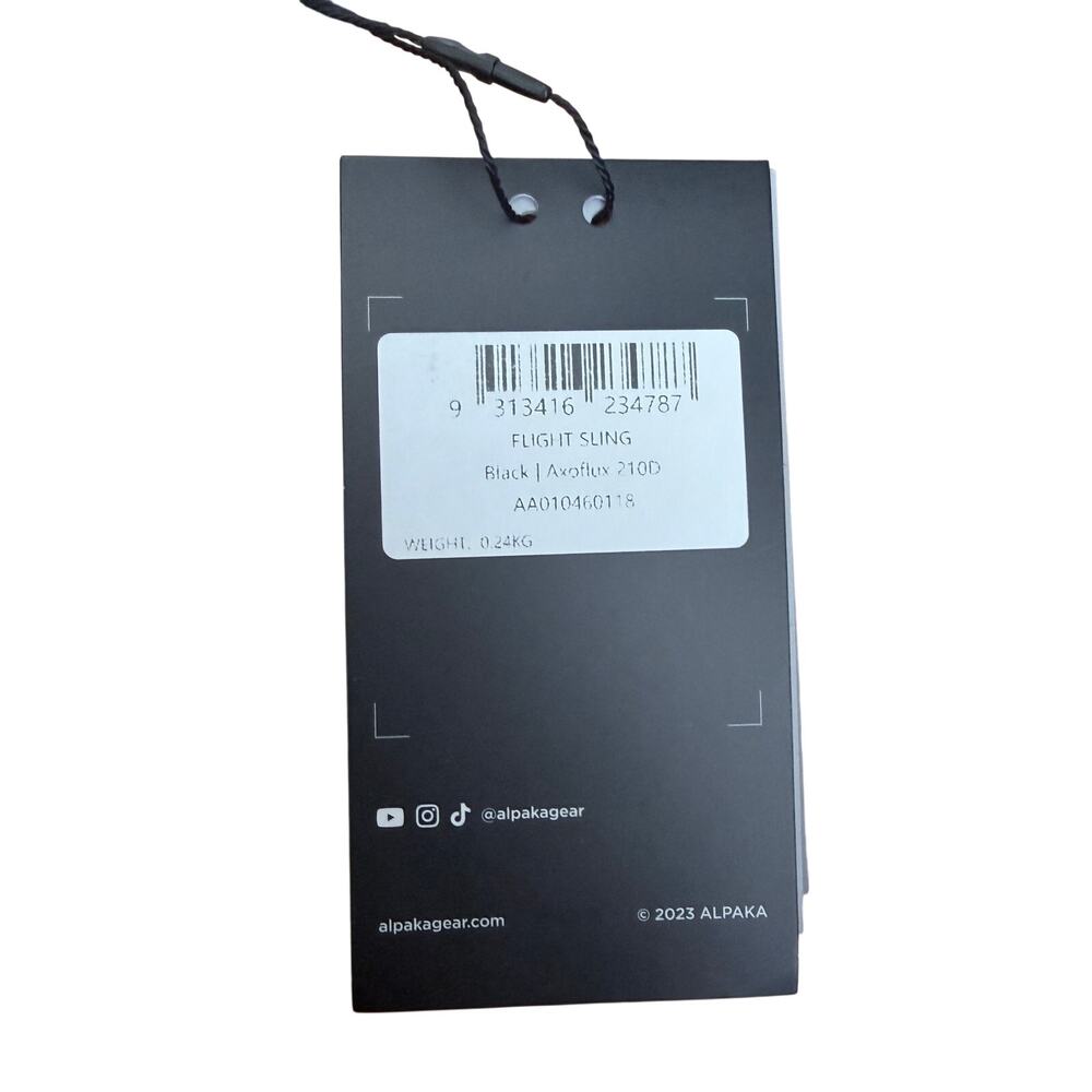 Alpaka Flight Sling 1L Axoflux 210D Black/Gray Crossbody Travel Bag NWT - Picture 12 of 12